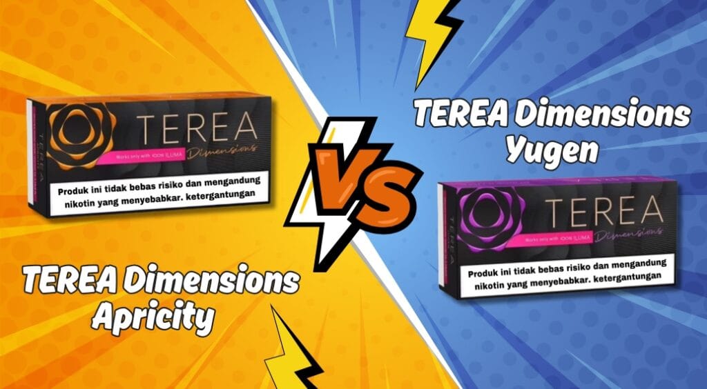 IQOS TEREA Dimensions Apricity vs Yugen